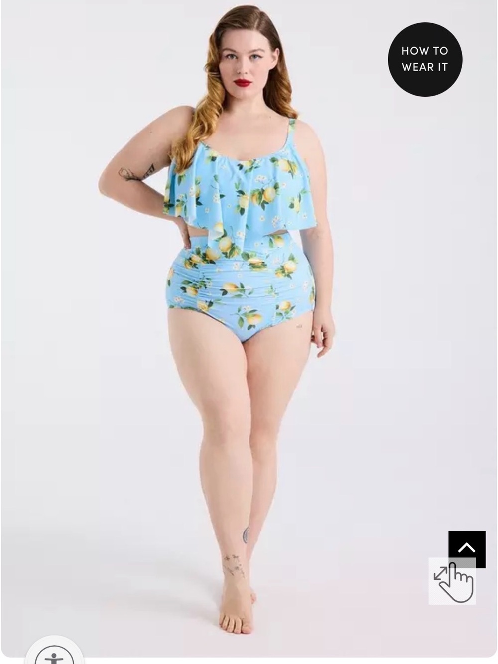 New! Set! torrid sz 3 Colleen Lemon Ruffle Swim Suit Bathing Top‎ Bottom 3X